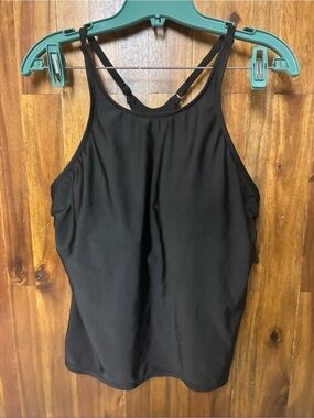 Exersion Women’s Black High-Neck Swim Tankini (L)
